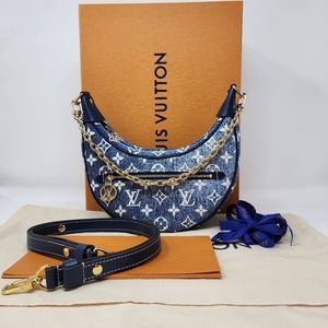 LOUIS VUITTON 2022 Cruise Loop Denim Shoulder Bag
